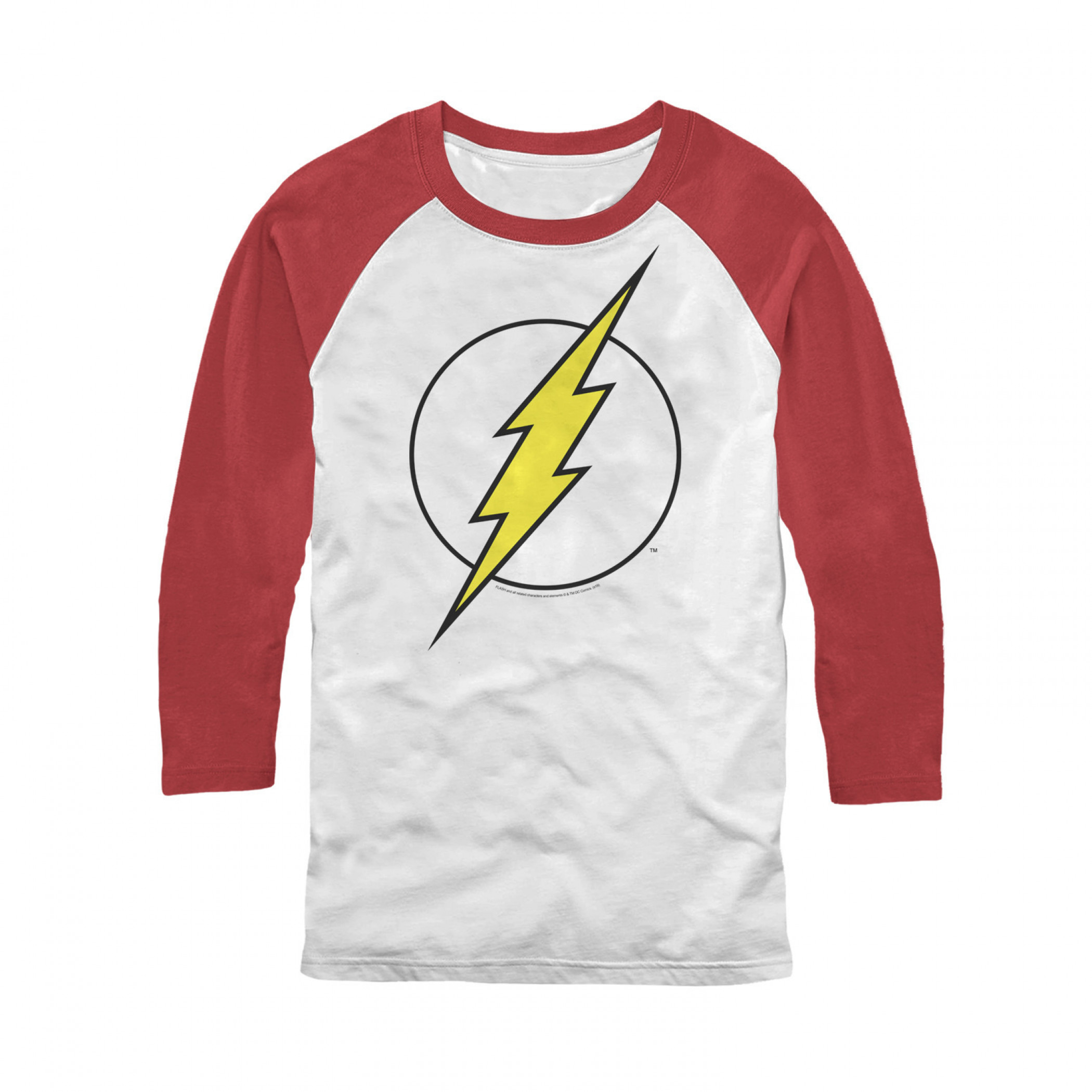 Flash Vintage Symbol Symbol 3/4 Sleeve Baseball T-Shirt